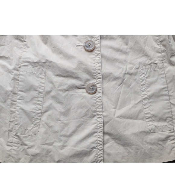 J.Crew Womens Tan Cotton Field Jacket Drawstring Funnel Neck Size 2Preppy Costal - Picture 4 of 8